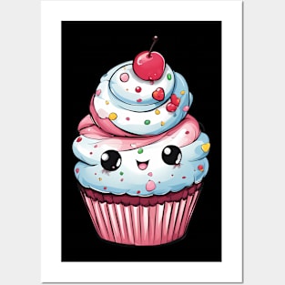 Cute Cupcake Cartoon Posters and Art